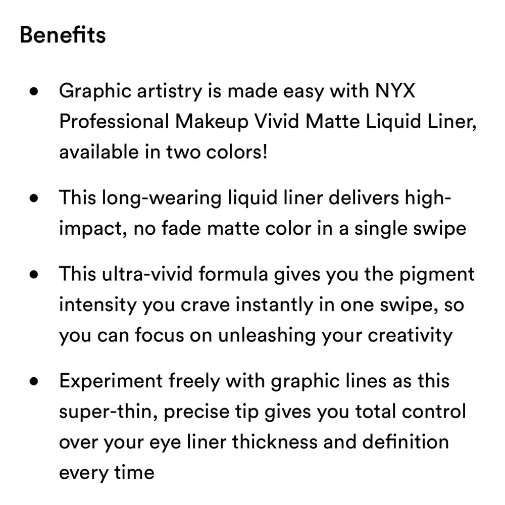 $6❤️‍🔥 NYX Vivid Matte Longwear Liquid Eyeliner BLACK 👁️ NEW IN BOX